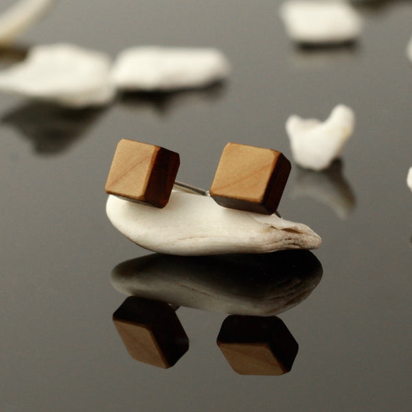 Gola - Handmade in Ireland - Small cube wooden studs