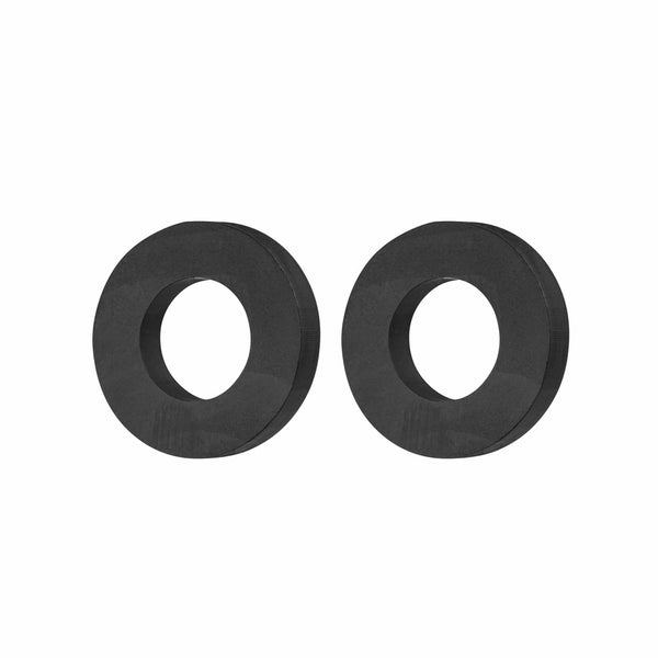 Hoops  - Hoop shaped wooden stud earrings in black - handmade in Ireland by Irish jewellery designer Rowena Sheen