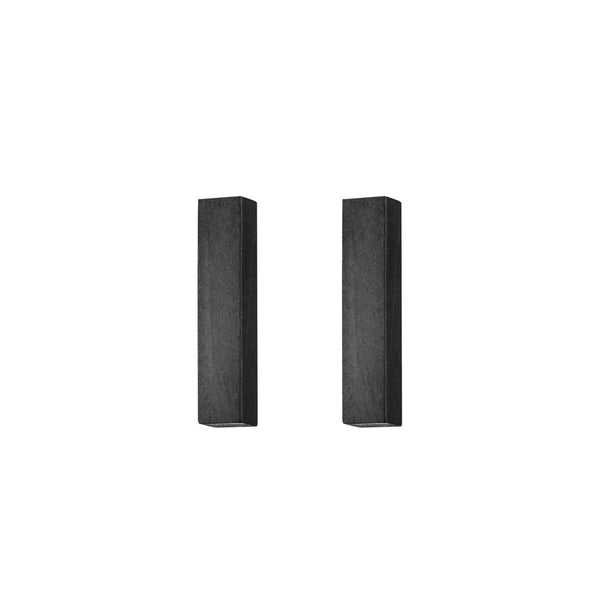 Rectangles - Long rectangular wooden studs in black - Handmade in Ireland by Irish Jewellery Designer Rowena Sheen