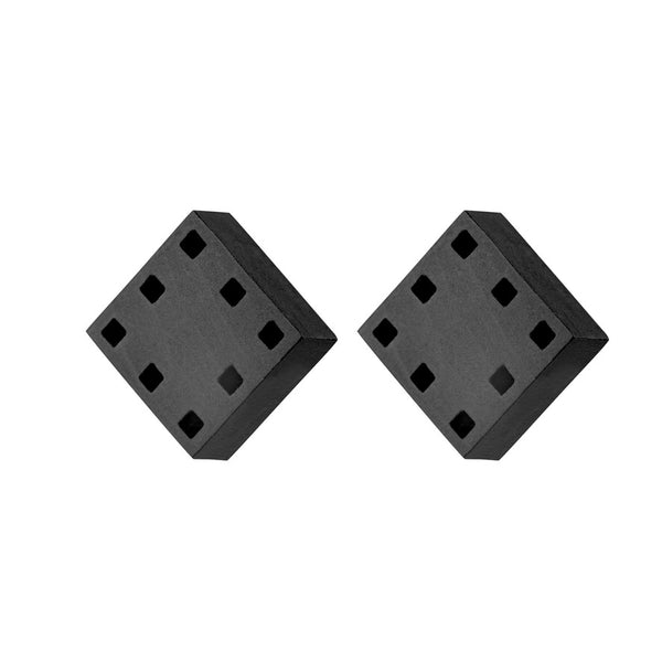 Squares - Geometric Black Stud Earrings - Irish made Jewellery by designer Rowena Sheen