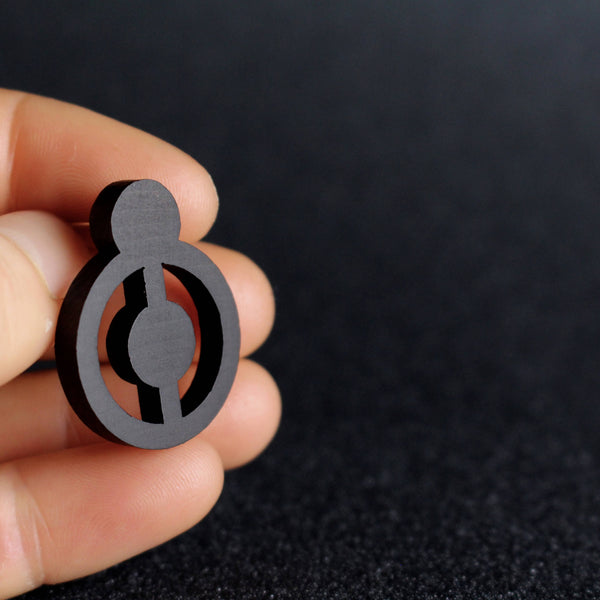 Bullseye Oversize Wood Studs - Handmade in Ireland