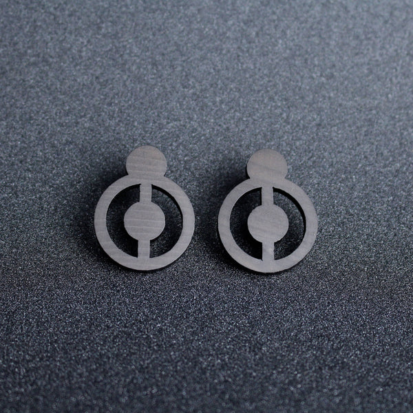 Bullseye Oversize Wood Studs - Handmade in Ireland