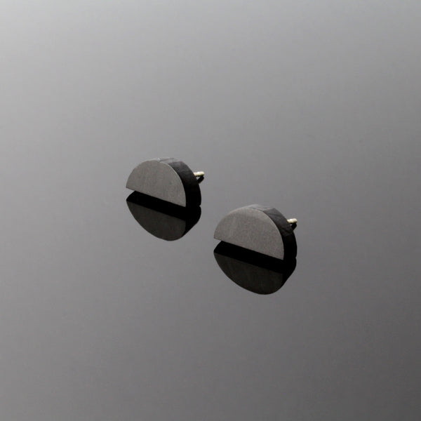 Half-Moon - Made in Ireland - Studs in wood and silver