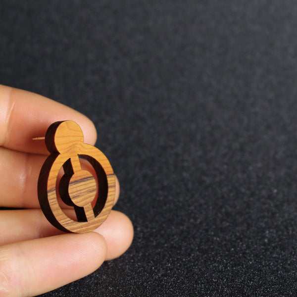 Bullseye Oversize Wood Studs - Handmade in Ireland