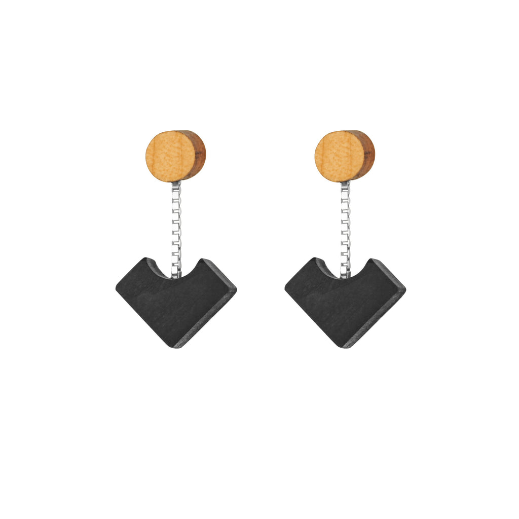 Julia Delicate Wooden Drop Earrings Handmade Irish Gifts