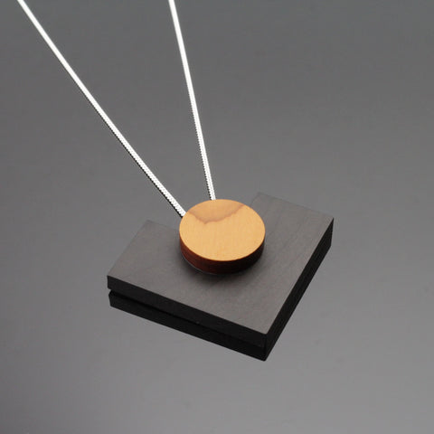 Harte - Handmade in Ireland - Statement Pendant in wood and silver